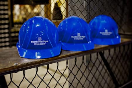 close up of hardhats