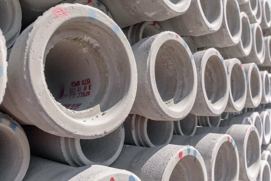products rcp and precast concrete pipes stacked