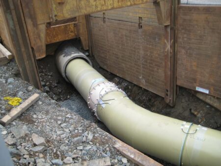 kearney taupe pipe coming out of wood