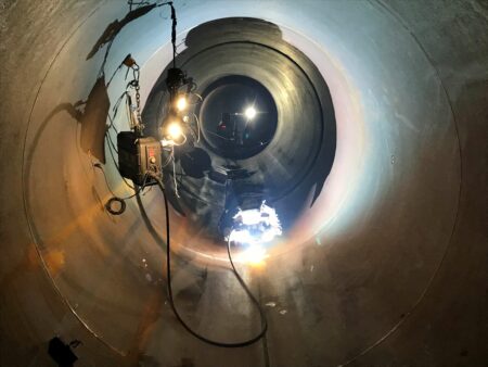 district inside pipe