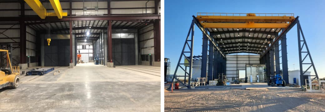 New hand blast and coating buildings